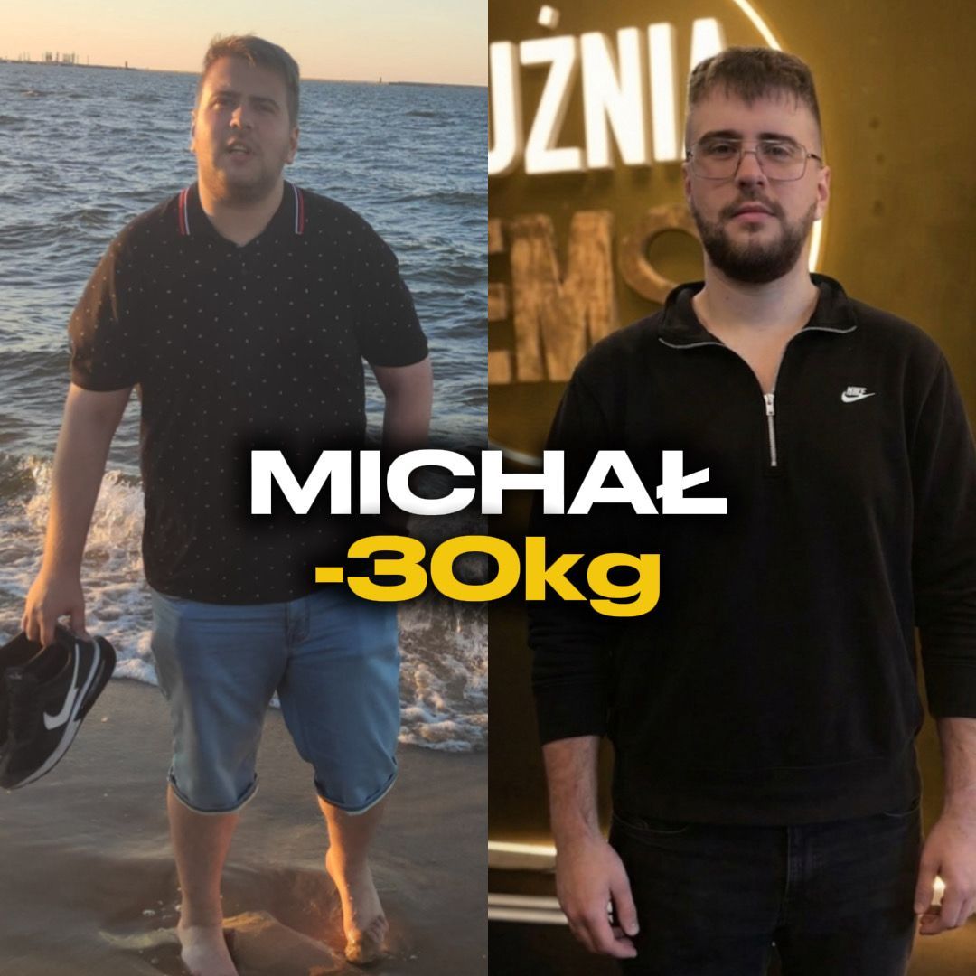 Michał — metamorfoza minus 30 kg po treningach EMS w Kuźni